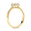 Halo Ring 14 Carat Gold With Diamonds