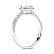 Anillo halo 14 quilates oro blanco con diamantes