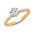 18 Karat Gelbgold Ring mit Diamanten