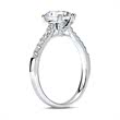 Ring 14ct white gold with diamonds