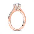 18ct rose gold ring with diamonds