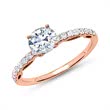 Ring 18ct Rose Gold With Diamonds