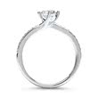 Engagement ring 18ct white gold with diamonds