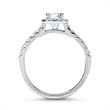 18ct white gold halo ring with diamonds