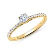 750er Gold Ring mit Diamanten