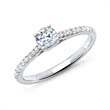 Engagement ring 14ct white gold with diamonds