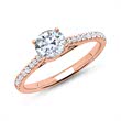 14ct rose gold diamond ring