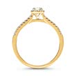 Halo ring 18ct gold with diamonds