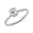 Halo ring 950 platinum with diamonds