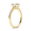 Halo ring 18ct gold with diamonds