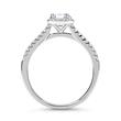 Halo ring 950 platina met Diamanten