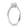 Anillo diamante 14 quilates oro blanco