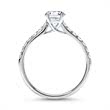 Ring 14ct white gold with diamonds