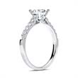 Ring 14ct white gold with diamonds