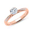 Ring 18ct rose gold with diamonds