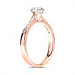 Ring 18ct rose gold with diamonds