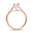 Anillo diamante 14 quilates oro rosa