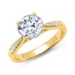 Engagement ring 14ct gold with diamonds