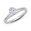 Ring 14ct white gold with diamonds