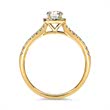 14ct gold halo ring with diamonds