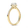 18ct gold halo ring with diamonds