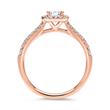 18ct rosegold engagement ring with diamonds