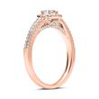 Anillo 14 quilates oro rosa con diamantes