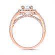 Ring 18ct rose gold with diamonds