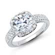 Ring 14ct white gold with diamonds