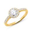 Engagement ring 14ct gold with diamonds