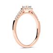 Engagement ring 14ct rose gold with diamonds