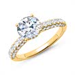 585er Gold Ring mit Brillanten