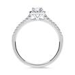 Halo ring 18ct white gold with diamonds