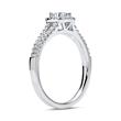 Halo ring 14ct white gold with diamonds