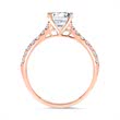 Anillo 14 quilates oro rosa con diamantes