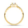 14ct gold halo ring with diamonds