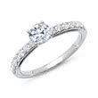 Engagement ring 18ct white gold with diamonds