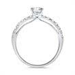 Engagement ring 14ct white gold with diamonds