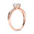 Ring 18ct rose gold with diamonds