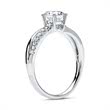 Ring 14ct white gold with diamonds