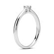 14ct white gold solitary ring with diamond 0,10ct