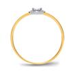 14 quilates anillo de oro amarillo diamante en forma de corazón 0,013 ct.