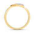 Heart ring 14ct yellow gold 4 diamonds 0,0208ct