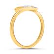 Herz-Ring 585er Gelbgold 4 Diamanten 0,0208 ct.