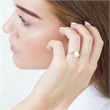 585er Weißgold-Ring Perle Diamanten 0,054 ct.
