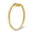 Ring 14ct yellow gold 3 diamonds 0,018 hoops.