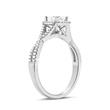 Anillo 18 quilates oro blanco con diamantes