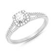 Ring 18ct white gold with diamonds