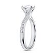 Ring 18 carat white gold with diamonds