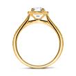 Halo ring 14ct gold with diamonds